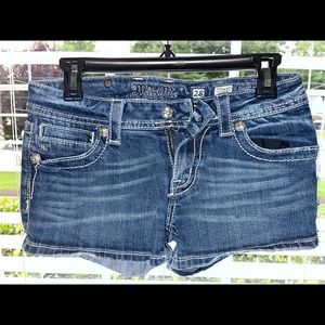 SIZE 28 MISS ME JEAN SHORTS GENTLY USED